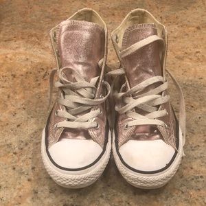 Metallic girls Converse sneakers